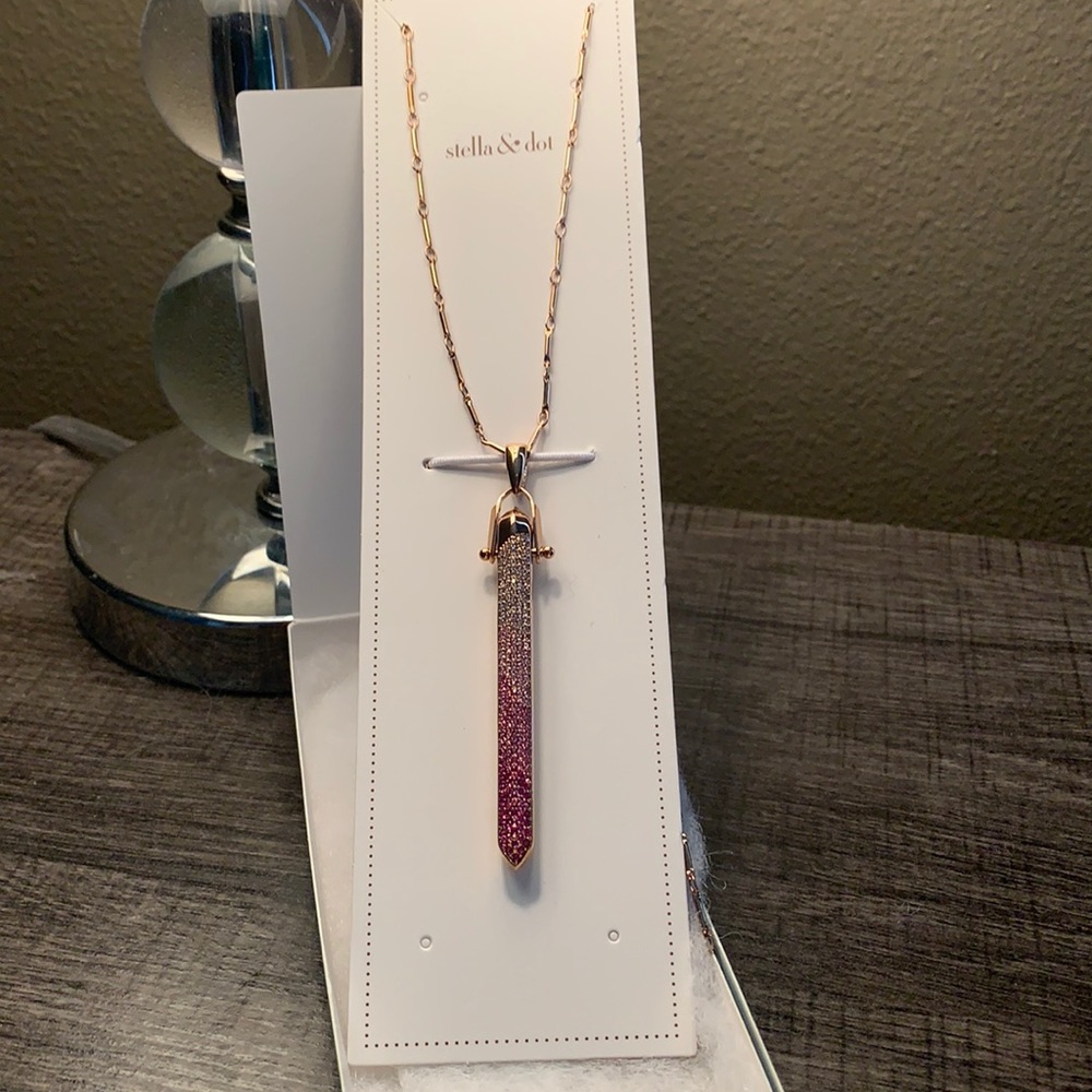 Stella & Dot Rebel Pendant - Pink Ombré
